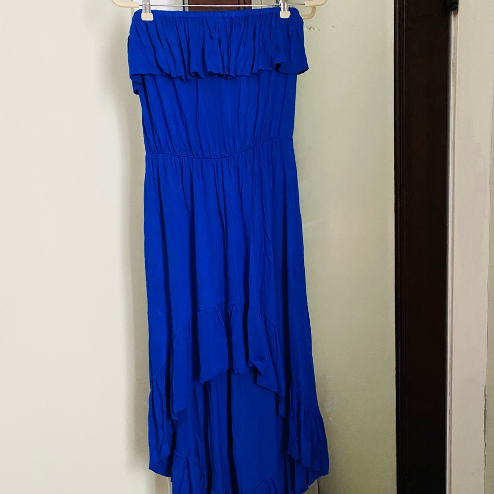 Blue High-Low Dress
